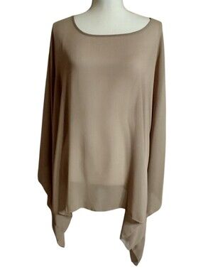 Lightweight Sheer Tan Blouse